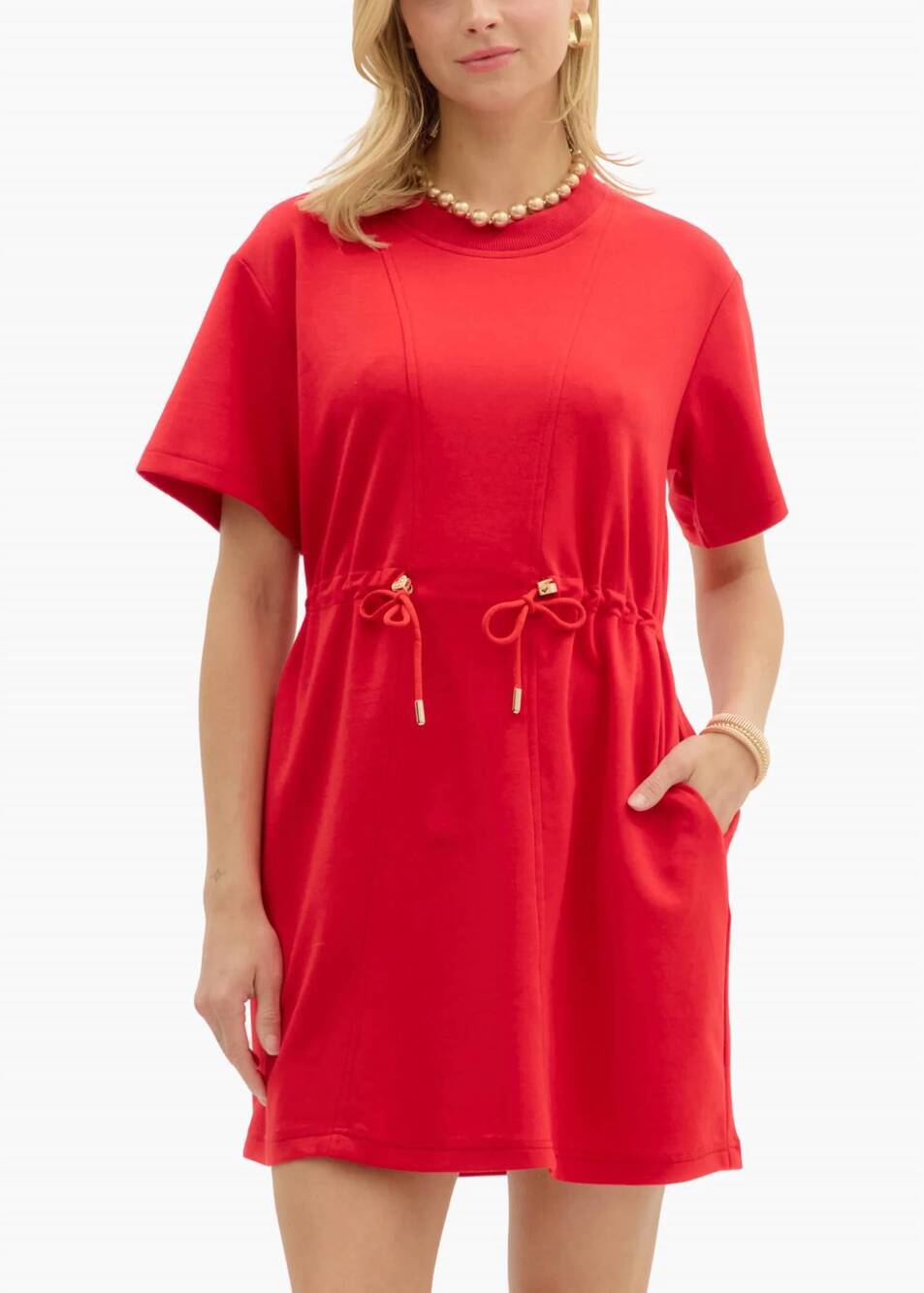 NEW ENTRO bly mini dress in red